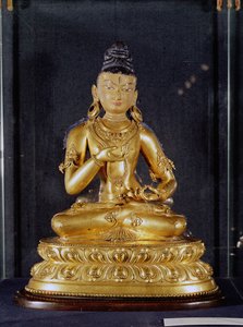 Adibuddha Vajrasattva zittend in meditatie, 15e-16e eeuw